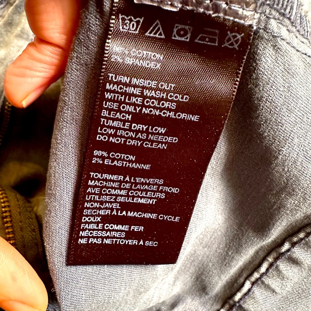 BDG Canvas Moto “Jeans” in gray-navy Size 30 - Picture 3 of 4